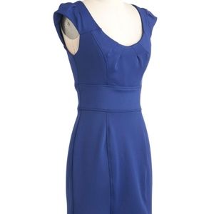 Royal Blue Mod Cloth Day and Night Dress - Small